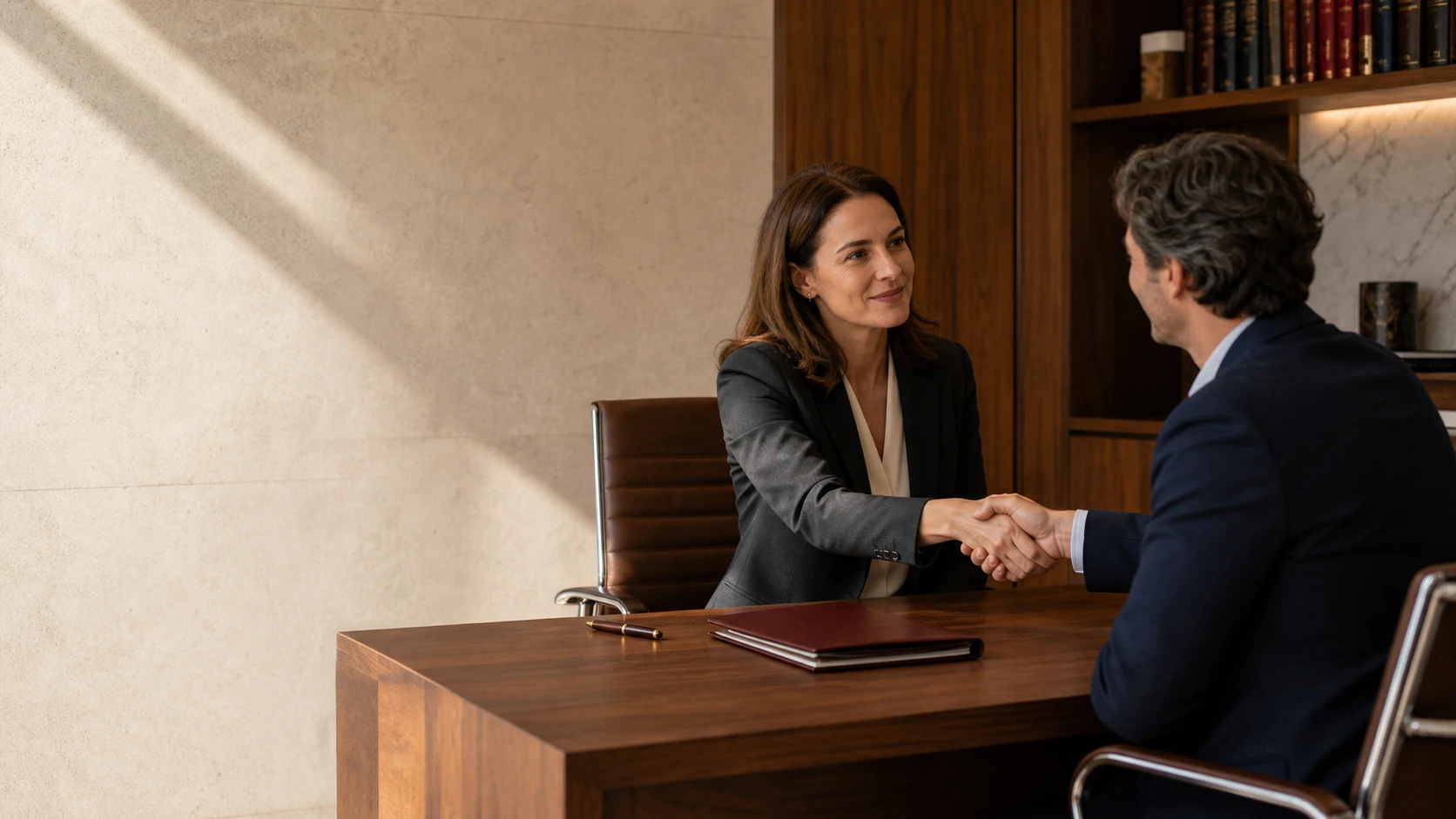 Reunión con un cliente en el despacho de AFCripto